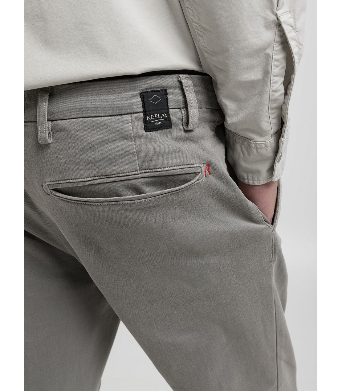 レギュラースリムBENNI Hyperflex Color スーパーストレッチチノパンツ 詳細画像 グレー 6